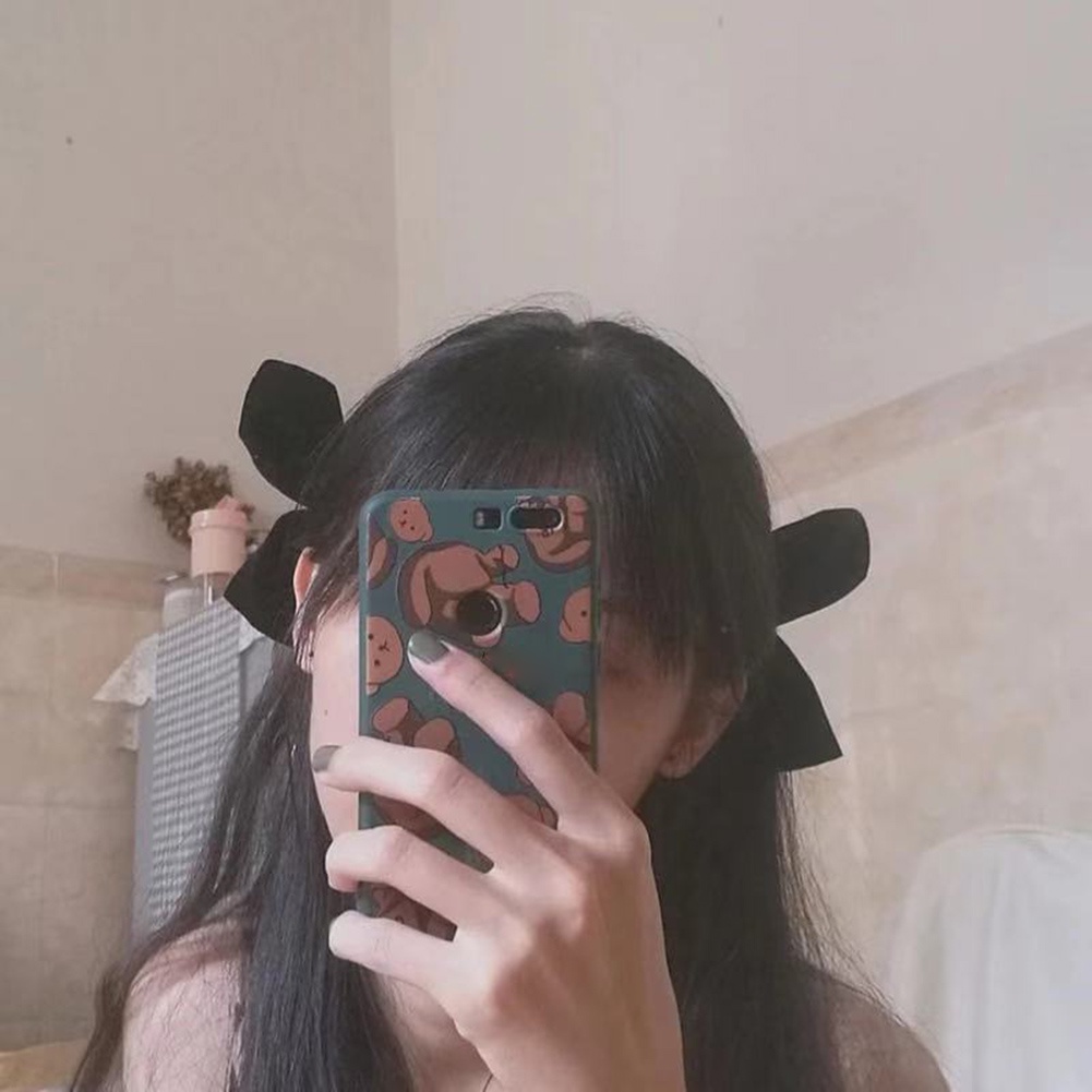Kẹp Tóc Nơ Ruy Băng Phong Cách Hàn Quốc Ngọt Ngào Cho Nữ