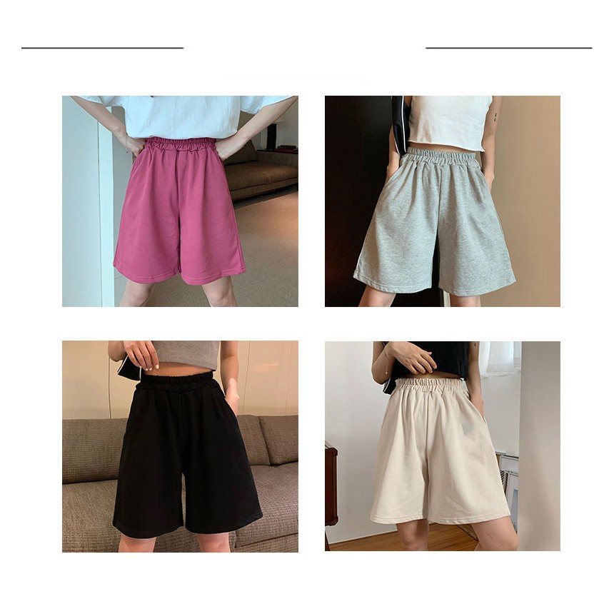 Quần shorts lửng thun nữ mẫu basic dễ mặc