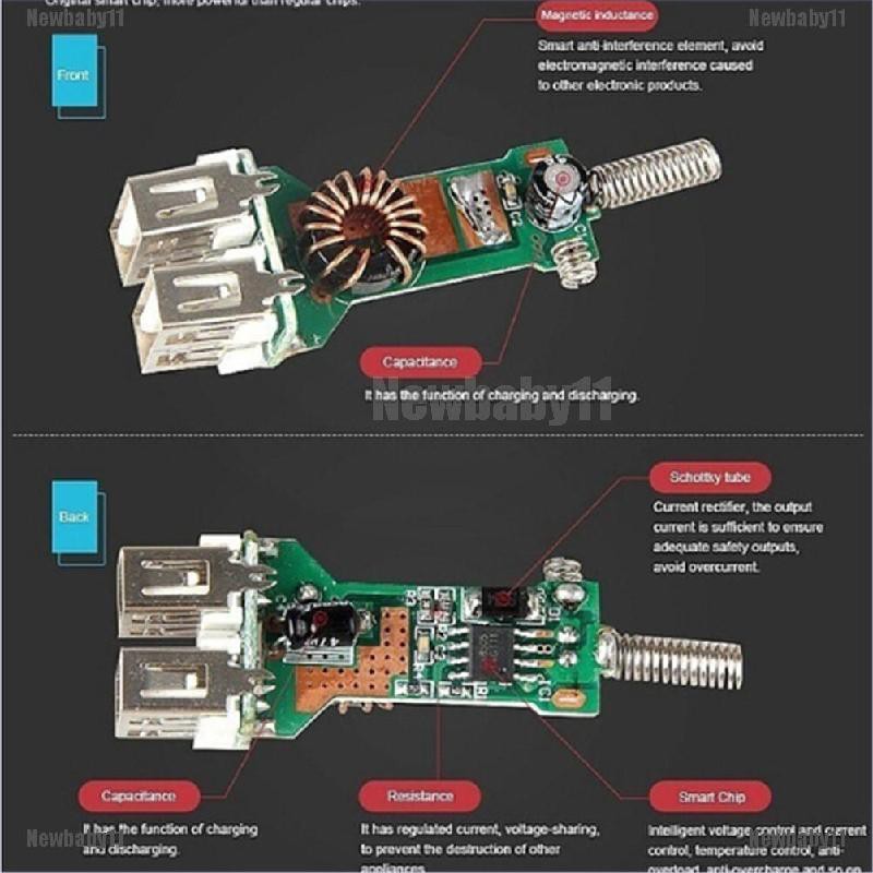 Tẩu Sạc Xe Hơi 2 Cổng USB DC 3.1A Mini Tiện Dụng
