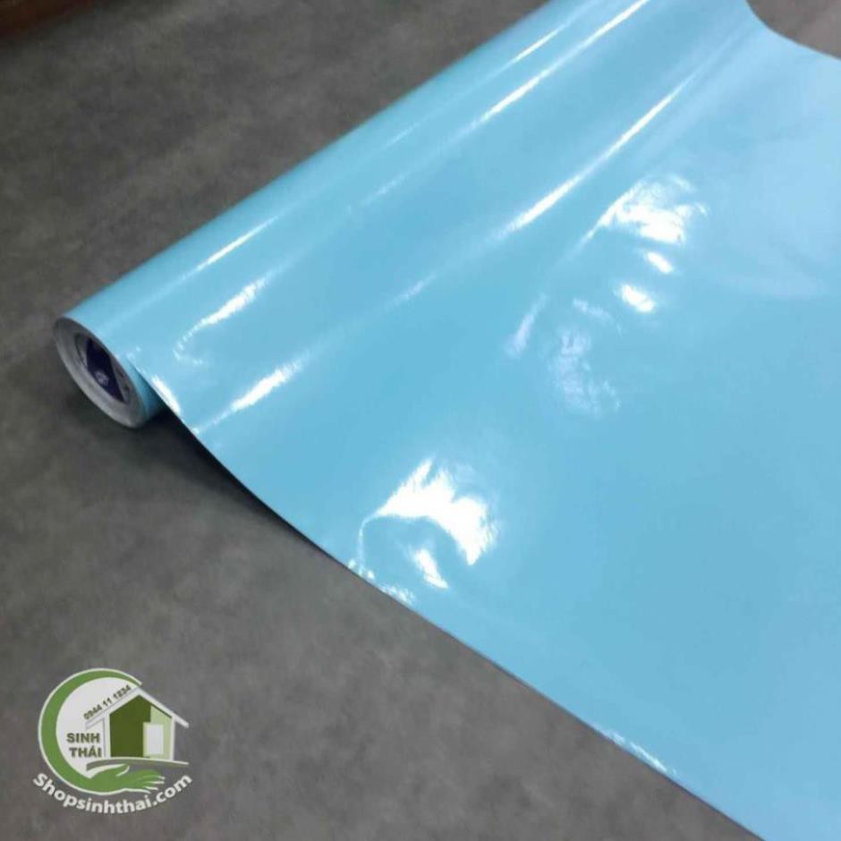 Giấy dán tường màu xanh dương - khổ 1,2m - có sẵn keo