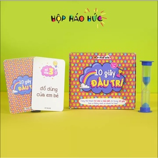 Set trò chơi kích thích khả năng ngôn ngữ "10 GIÂY ĐẤU TRÍ" 6-10 tuổi, Hộp Háo Hức