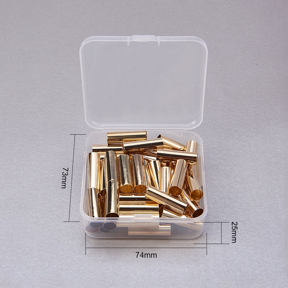 Bộ 2~200 Ống Đồng Thau Mạ Niken Platinum/Vàng/Real 18K Mạ Vàng Làm Trang Sức