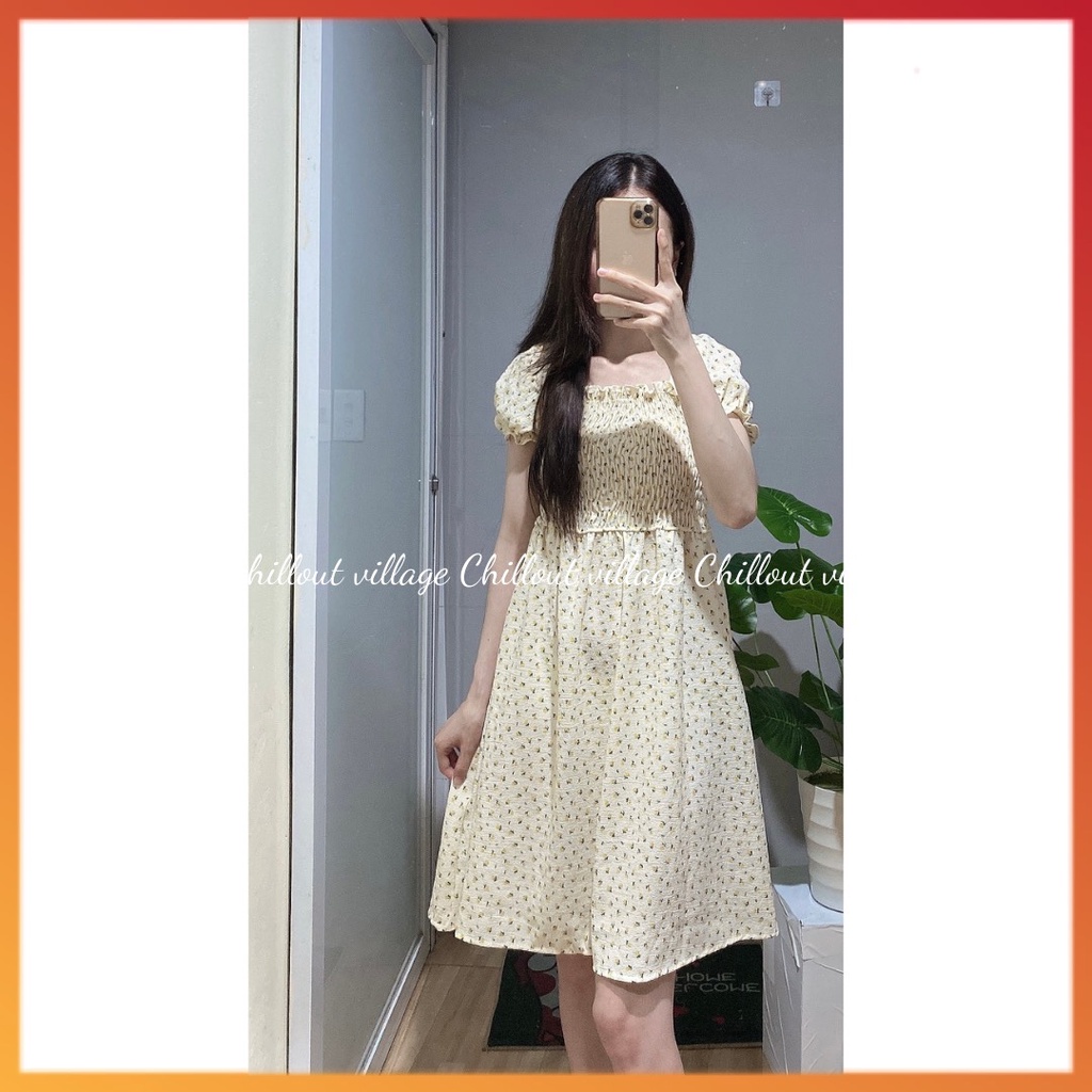 Váy hoa nhí chun ngực, váy chun ngực hoa nhí siêu hot MSP75429 | BigBuy360 - bigbuy360.vn