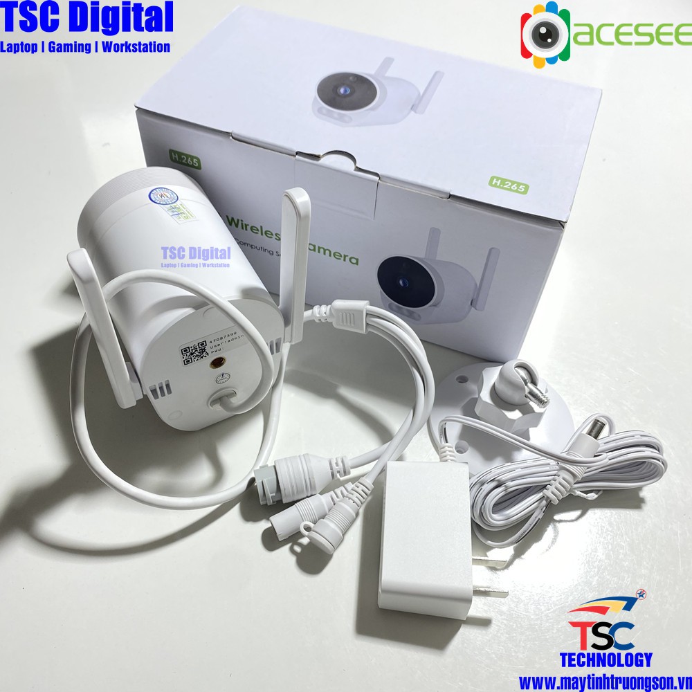 Camera IP wifi 2.0MP ACESEE AC03 Có Màu Ban Đêm Đàm Thoại 2 Chiều | Kèm Thẻ Lưu Trữ 128Gb