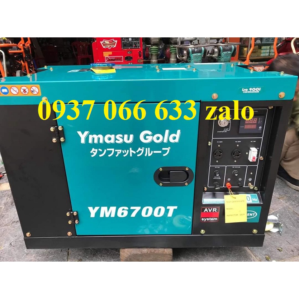 Máy phát điện 5kw YMASU 6700T GOLD Nhật Bản chạy dầu chống ồn ( đề nổ)