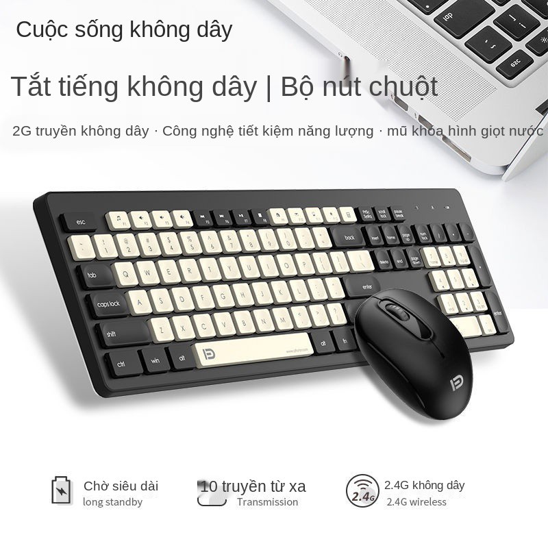 Bàn phím và chuột không dây Fude sô cô la máy tính bảng xách tay để | BigBuy360 - bigbuy360.vn