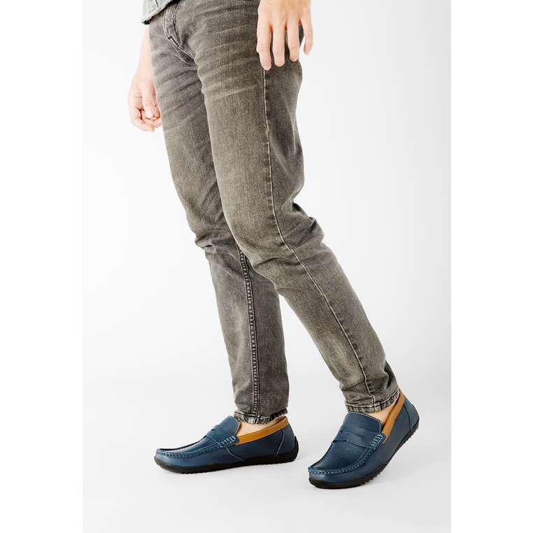 Giày lười nam Da bò cao cấp SUNPOLO đi làm công sở, đi chơi Màu Xanh Navy - KT2588XA