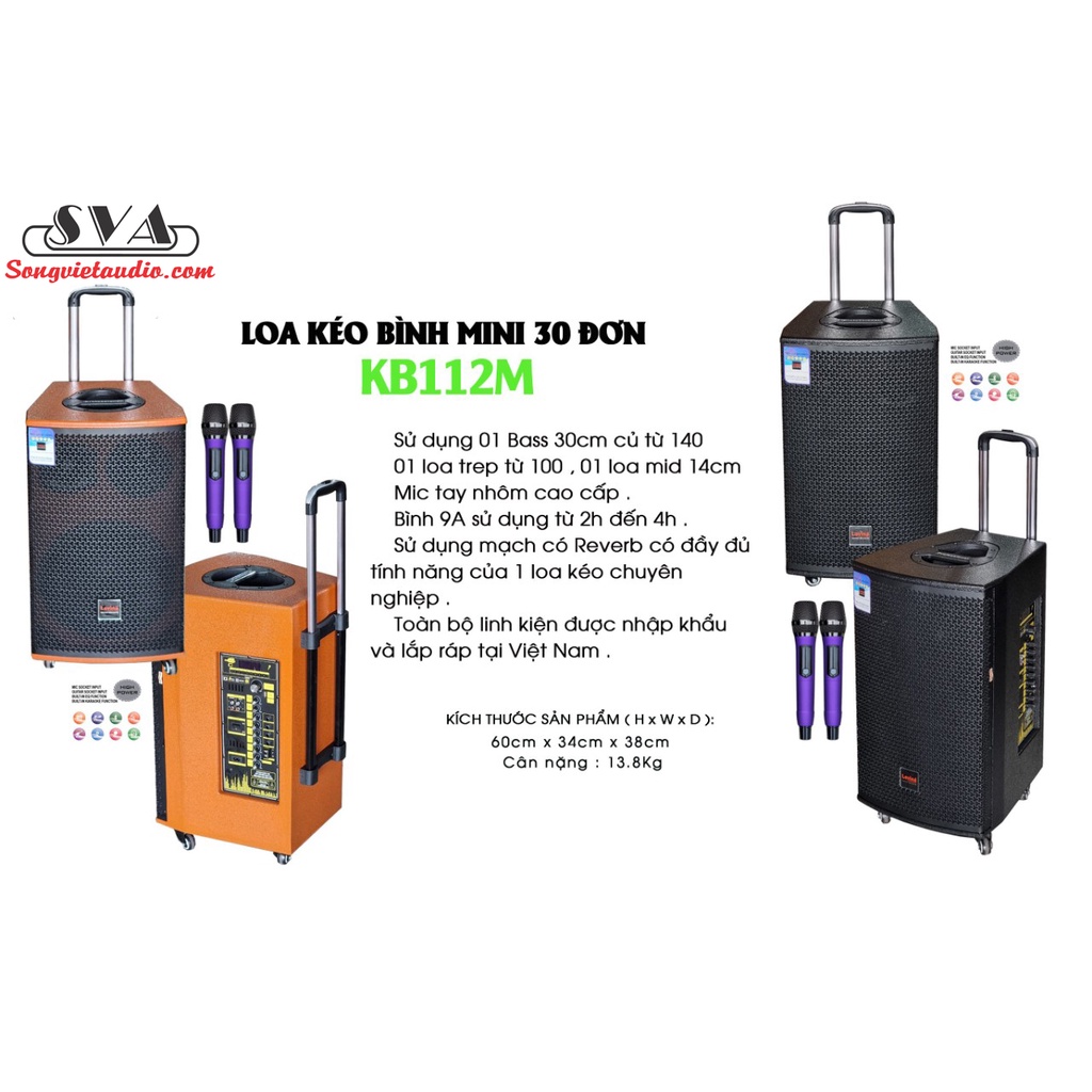 LOA KÉO BÌNH MINI 30 ĐƠN - KB112M