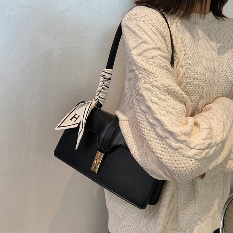 Túi Đeo Vai Hình Vuông Cỡ Nhỏ Phối Dây Ruy Băng Đơn Giản Thời Trang Cho Nữ