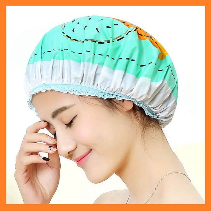 [ 03 cái ] Mũ nilon trùm tóc chống thấm nước - nón trùm đầu khi tắm chống ướt tóc