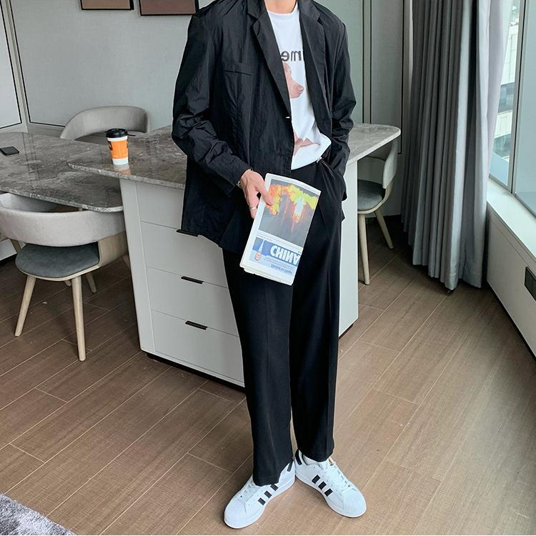 Quần tây ống suông rộng màu trơn cỡ S-3XL thời trang thanh lịch cho nam | BigBuy360 - bigbuy360.vn