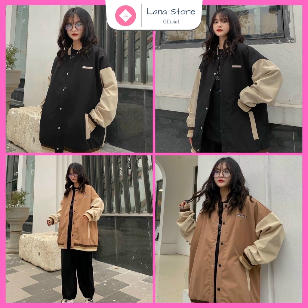 Áo Bomber Dù 2 lớp lót dày siêu chất bóng chày thêu Was - Form chuẩn Unisex Nam Nữ Couple Freesize