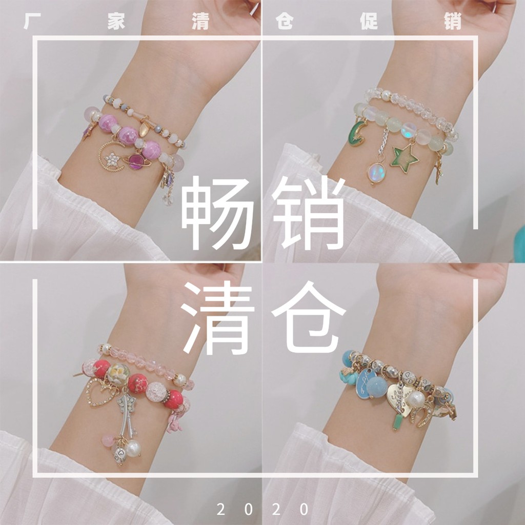 Vòng Tay Đính Đá Pha Lê Phong Cách Hàn Quốc Sang Trọng Thời Trang | BigBuy360 - bigbuy360.vn