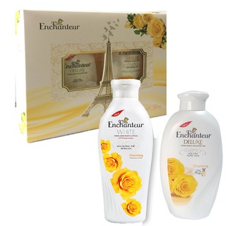 Hộp Quà Dưỡng thể trắng da Enchanter Charming 200ml+Sữa Tắm Enchanteur Charming 180ml