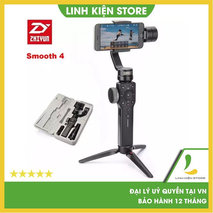 Gimbal chống rung cho điện thoại Zhiyun Smooth 4, Gimbal Smooth 4 thế hệ mới nhiều cải tiến giá tốt cho người làm Vlog | WebRaoVat - webraovat.net.vn