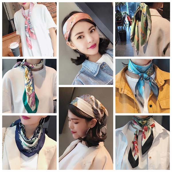 Khăn Bandana Buộc Đầu, Quấn cổ, Khăn Turban Tươi Sáng, Dễ Thương