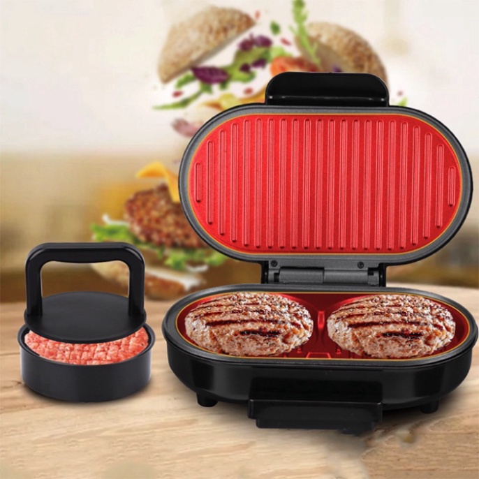 Máy Nướng Thịt Nướng Hamburger, Chảo Rán Trứng, Bánh Sandwich Cho Bữa Sáng