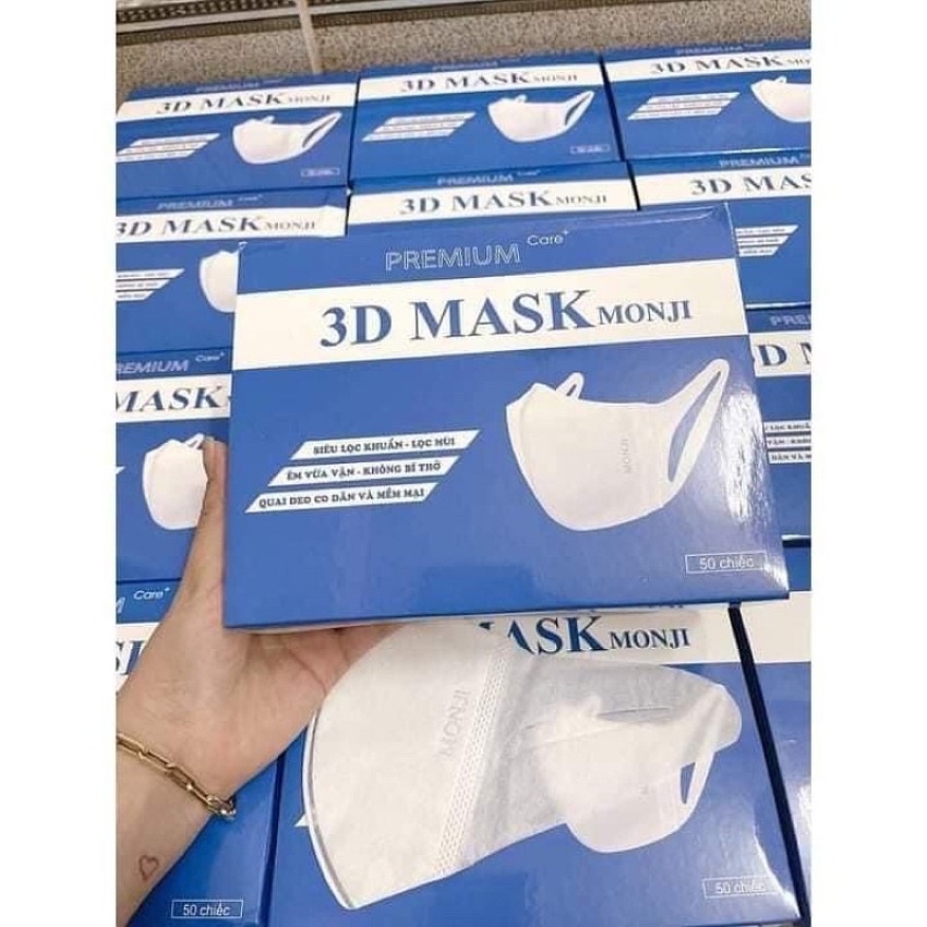 Combo 2 hộp 100 cái khẩu trang 3d mask monji - ảnh sản phẩm 8