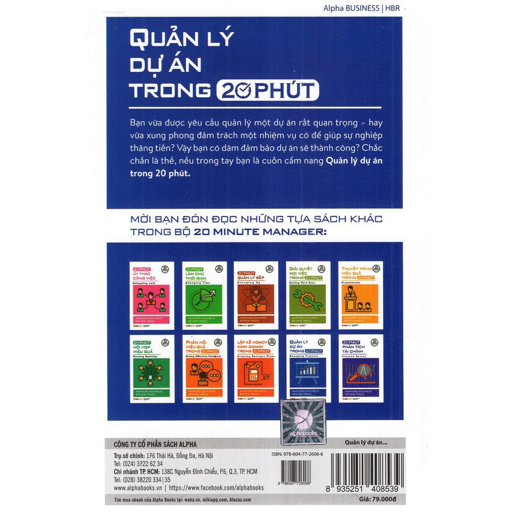 Sách Alphabooks - Quản lý dự án trong 20 phút (Tái bản 2018)