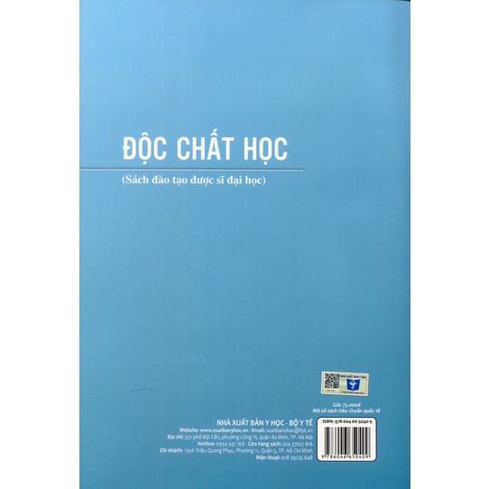 Sách -  Độc chất học 2021 (sách đào tạo dược sĩ đại học)