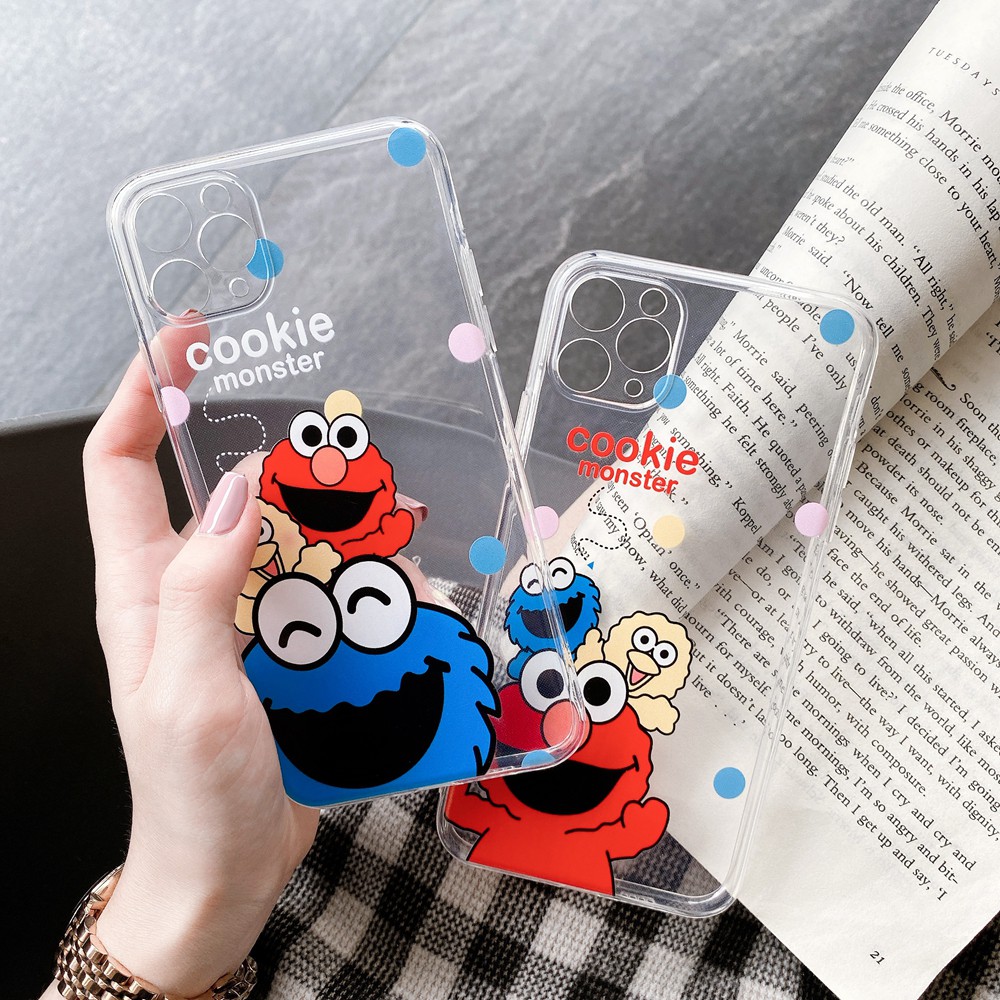 elmo case iphone 11 12 pro Max SE 2020 jelly couple iphone 8 7 6 6s plus XR xs max women  men boy girl iphone11 iphone12 Ốp điện thoại bằng TPU mềm in hình chú voi dễ thương cho iPhone 6/6s/6+/6s+/7/7+/8/8+/X/XS/XS Max