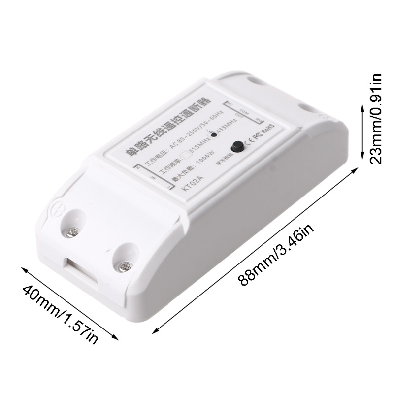 Bộ Mô Đun Nhận Tín Hiệu Điều Khiển Từ Xa AC85V-250V 1CH Cho Đèn / Quạt / Garage D