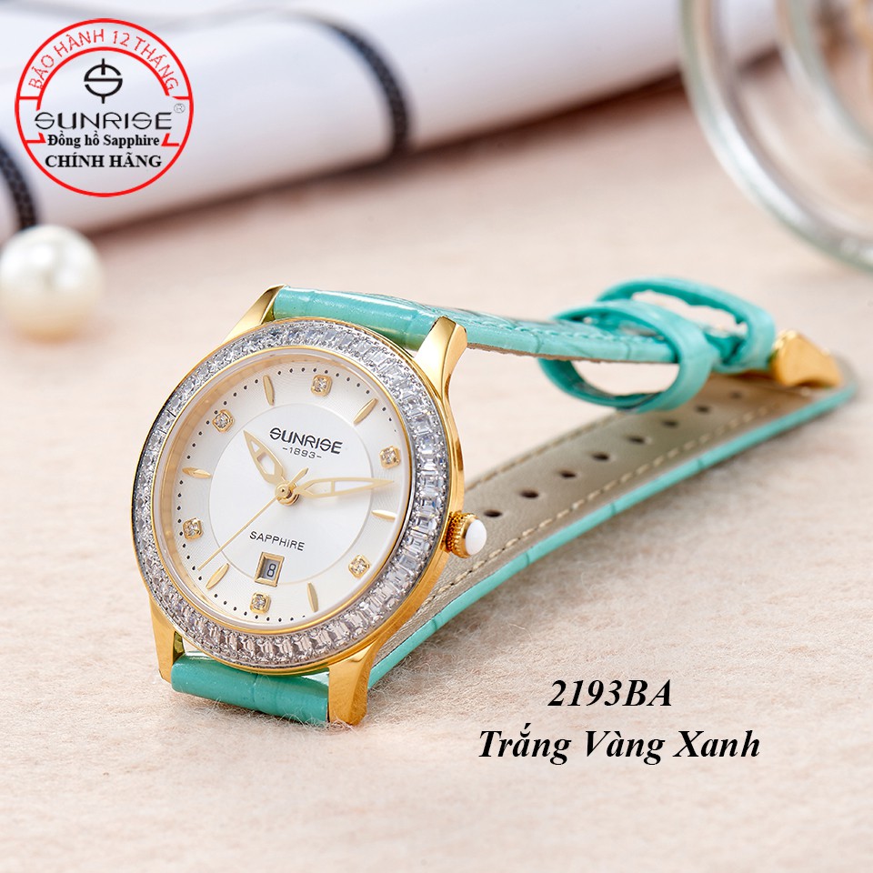 Đồng hồ nữ Sunrise ♥️FREESHIP♥️ Model 2193BA Đính Đá kính Sapphire chống xước - Fullbox chính hãng