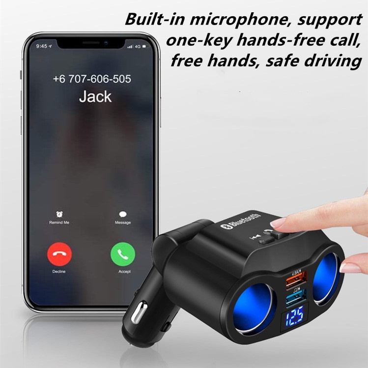 Bộ Sạc Nhanh 12V/24V QC3.0 FM Transmitte MP3 Có Màn Hình Hiển Thị Điện Áp