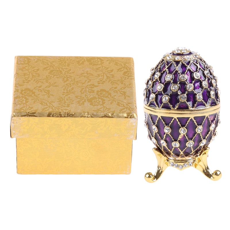 Flgo Hộp Đựng Trang Sức Hình Trứng Phục Sinh Tráng Men Vintage Cho Nữ