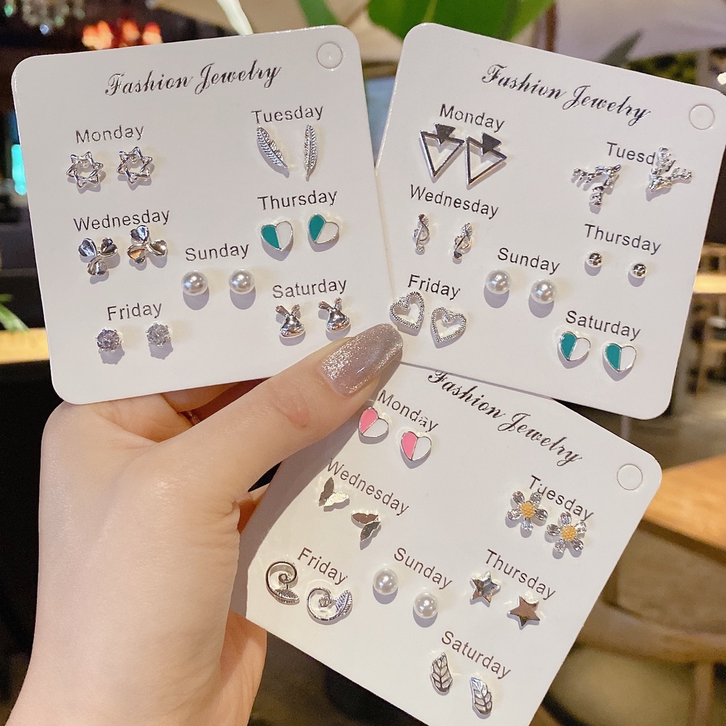 Bông tai bạc 925 hình nơ đính ngọc trai đơn giản cho nữ