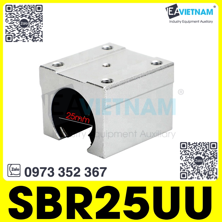 Con trượt khuyết SBR phi 10 12 16 20 25 30 35 40 50 / Bi trượt vuông hở 10mm 12mm 16mm 20mm 25mm 30mm 35mm 40mm 50mm