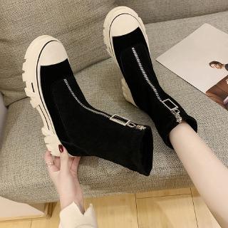 Giày Bốt Đế Dày Dệt Kim Thời Trang Cá Tính Cho Nữ