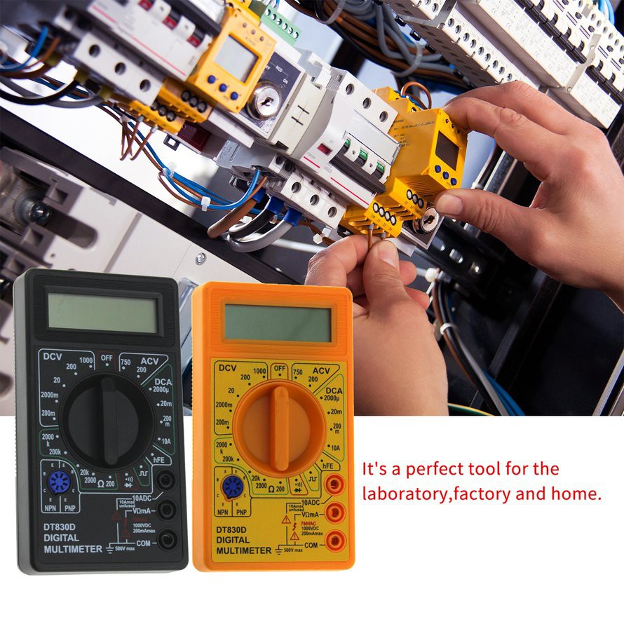 Đồng hồ vạn năng DT-830D đo thông mạch cho thợ điện AC/DC