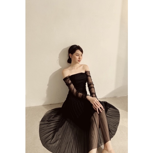 Chân váy nữ xếp ly Midi Voan H.I.U Fashion , vải ren nhẹ 2 lớp có thoáng mát thiết kế tiểu thư trendy con gái HIU design