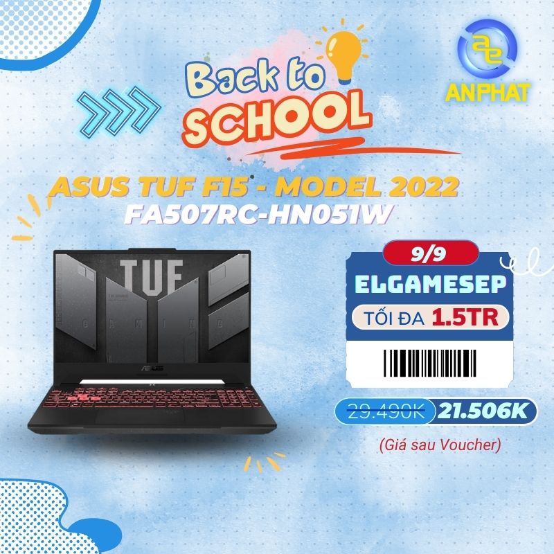 ASUS TUF Gaming A15 FA507RM-HN018W (Ryzen™ 7-6800H + RTX™ 3060 6GB)