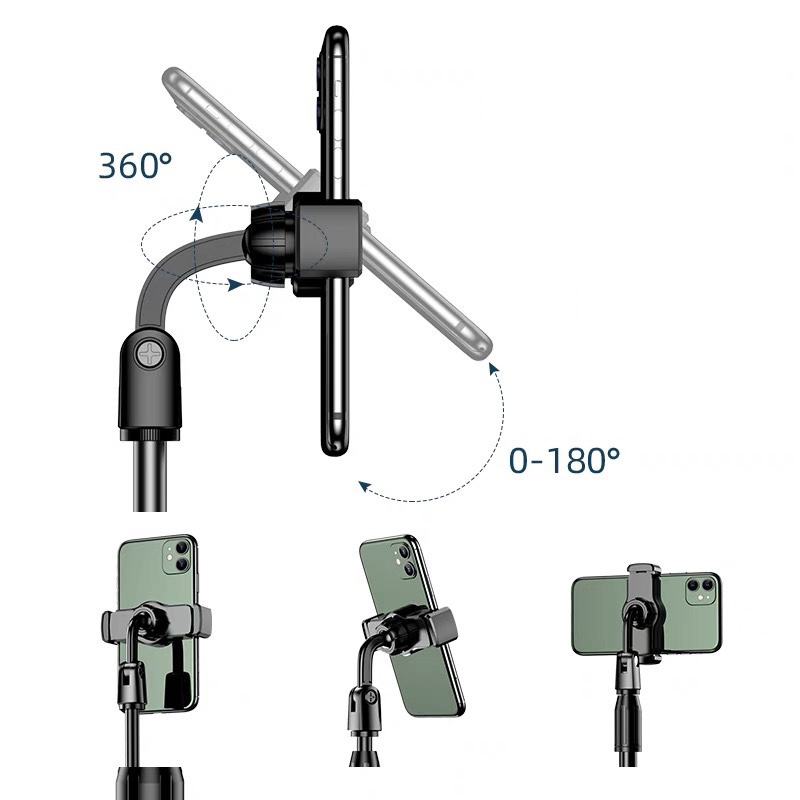 Giá Đỡ Điện Thoại Livestream - kệ kẹp điện thoại để bàn Xem Video Ổn Định Xoay 360 Độ Dùng Để Quay Phim Ghi Hình Đa Năng