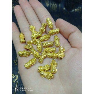Nghê chiêu tài lộc mix vòng (Xi mạ vàng)