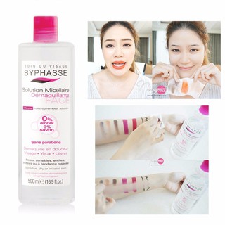 Nước tẩy trang Byphasse 500ml micellar make-up remover solution