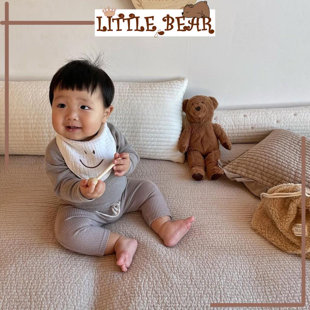 Yếm Xô Hình Gấu Hàn Quốc Mềm Mịn Cho Bé - Little Bear
