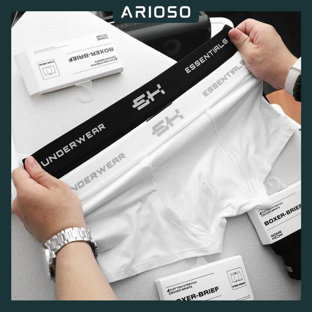Combo 2 quần xì nam đùi vải thun lạnh kháng khuẩn co gãn sịp đùi boxer ARIOSO QL10