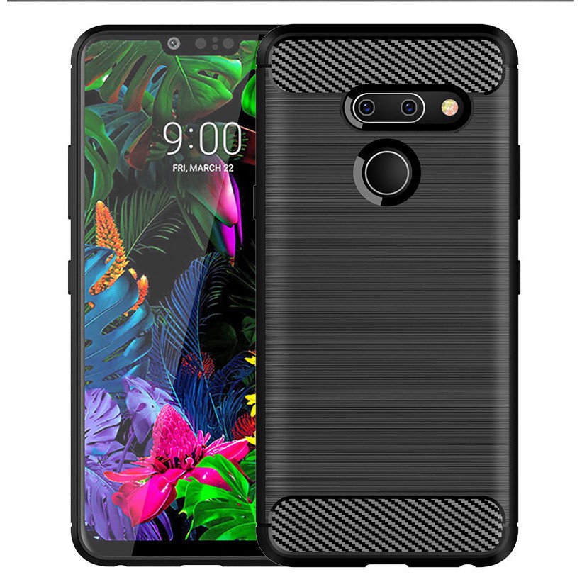 Ốp lưng LG G8 ThinQ chống sốc phay xước vân carbon hấp thụ nhiệt