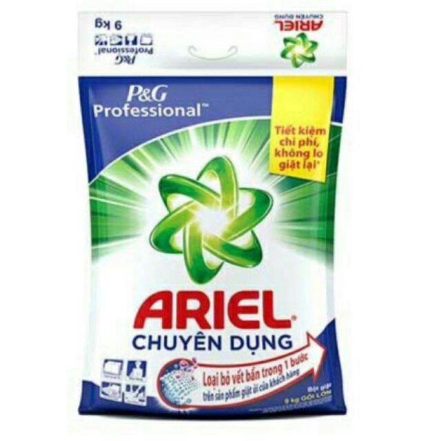 Bột giặt Ariel chuyên dụng trọng lượng 9kg