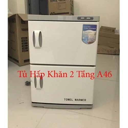 [BH 1 ĐỔI 1] Tủ hấp khăn 2 tầng có điện tím sát khuẩn A46 và A32