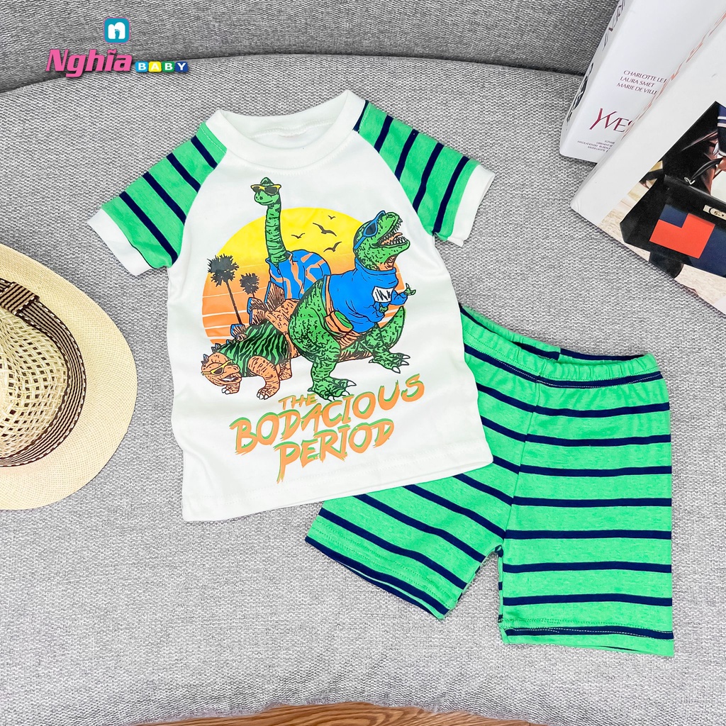 Bộ lửng đùi cotton borip NGHĨA BABY cho bé trai vải xuất xịn mịn mát phù hợp đi chơi, đi học, mặc nhà đẹp