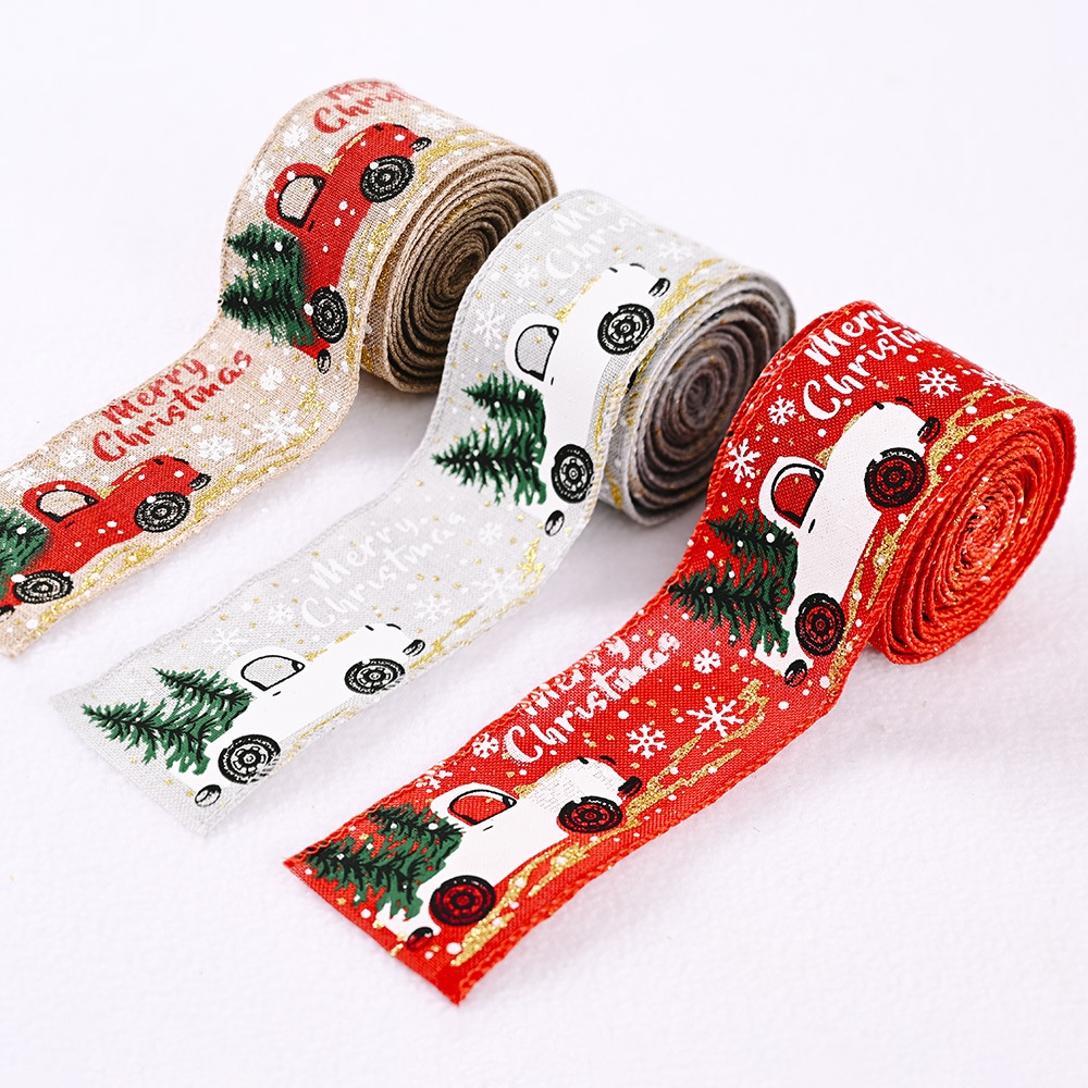 Cuộn dây ruy băng màu sắc Giáng sinh dài 5m dùng trang trí cây thông noel