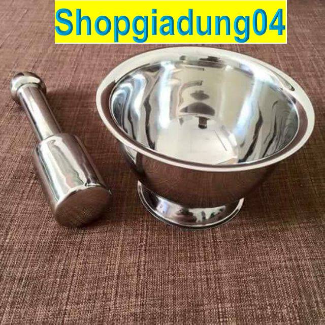 Bộ cối chày inox 304❤️CAM KẾT CHẤT LƯỢNG❤️hàng cao cấp không vết hàn - bảo hành trọn đời không han gỉ