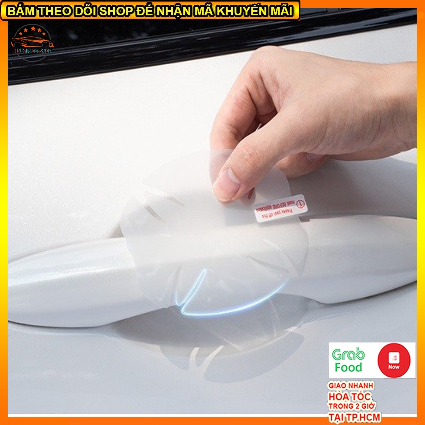 Bộ 4 Miếng Dán Chống Xước Hõm Tay Nắm Cửa Ô Tô,Chống Trầy Xước Hõm Xe,Keo Dán Chắc Chắn,Không Bong Tróc