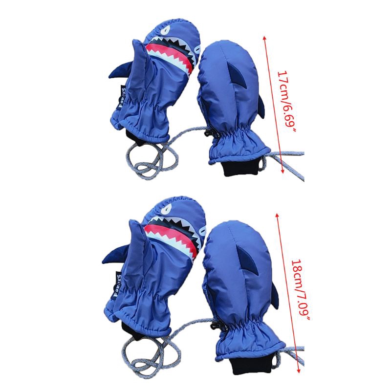 Mary☆SOME New Winter Kids Thicken Warm Ski Gloves Cute Cartoon Children Waterproof Mittens
