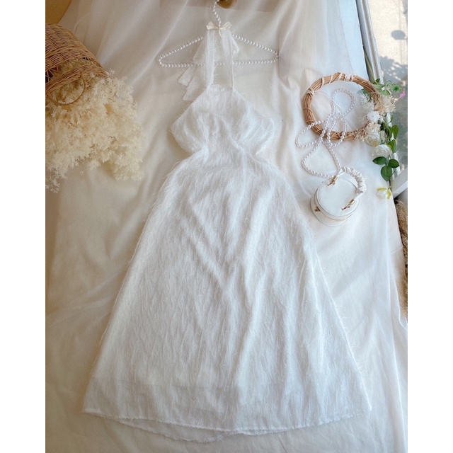 ❤️thanh lí used Đầm yếm lông vũ kèm hình thật