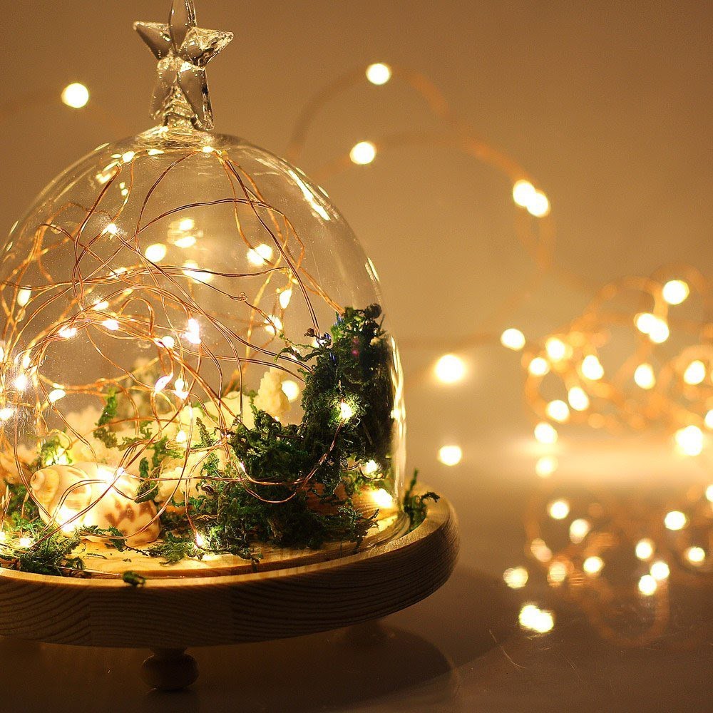 Đèn led đom đóm Fairy light 5 mét 10 mét vàng nắng, trắng, đủ màu dùng làm đèn trang trí nhà cửa